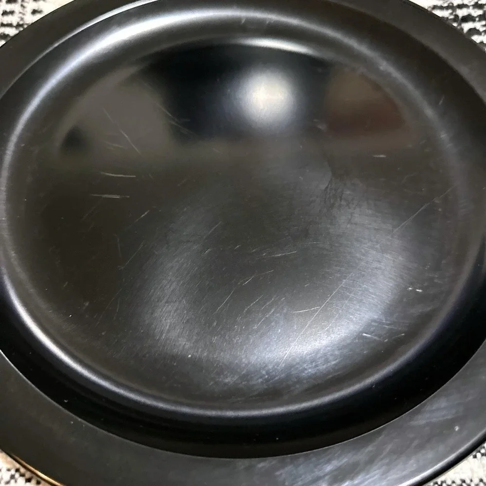 Vintage‎ Texas Ware Black Melamine Dinner Plate 10 Inch MCM Melmac USA 118
